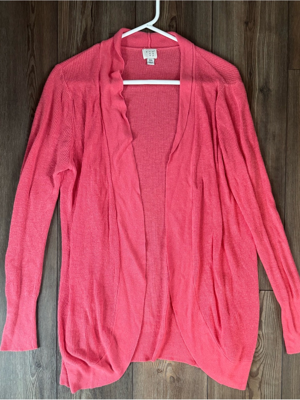 a new day Women's Pink Coral Open-Front Lightweight Cardigan